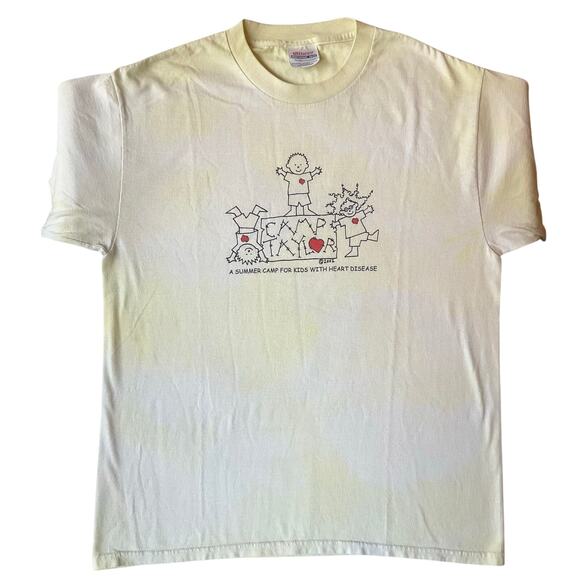 Hanes Men’s Short Sleeve T-shirt size M (38-40), Tie Dye Yellow, Camp Taylor - Picture 1 of 7